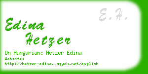 edina hetzer business card